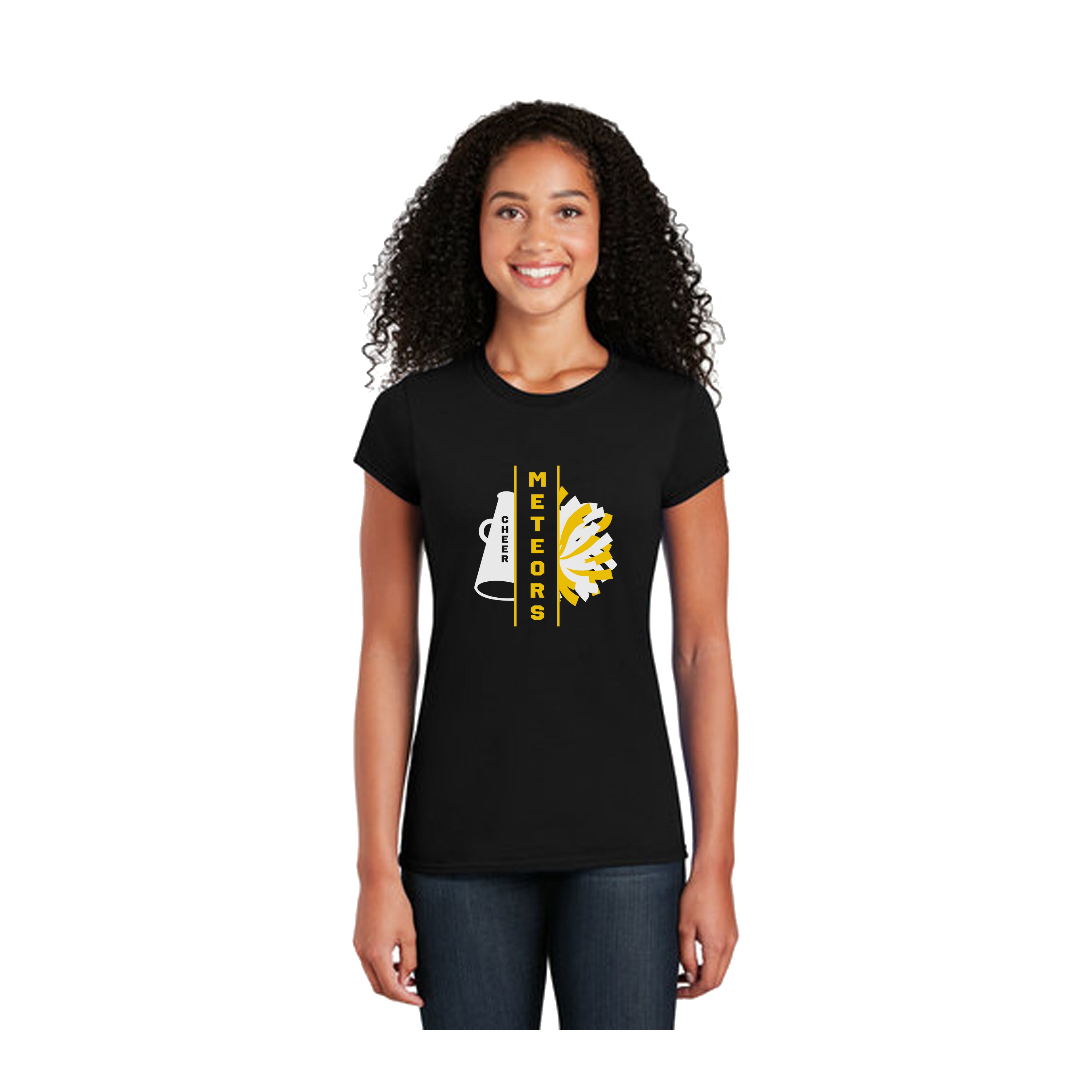 LADIES METEOR CHEER POM POM TEE