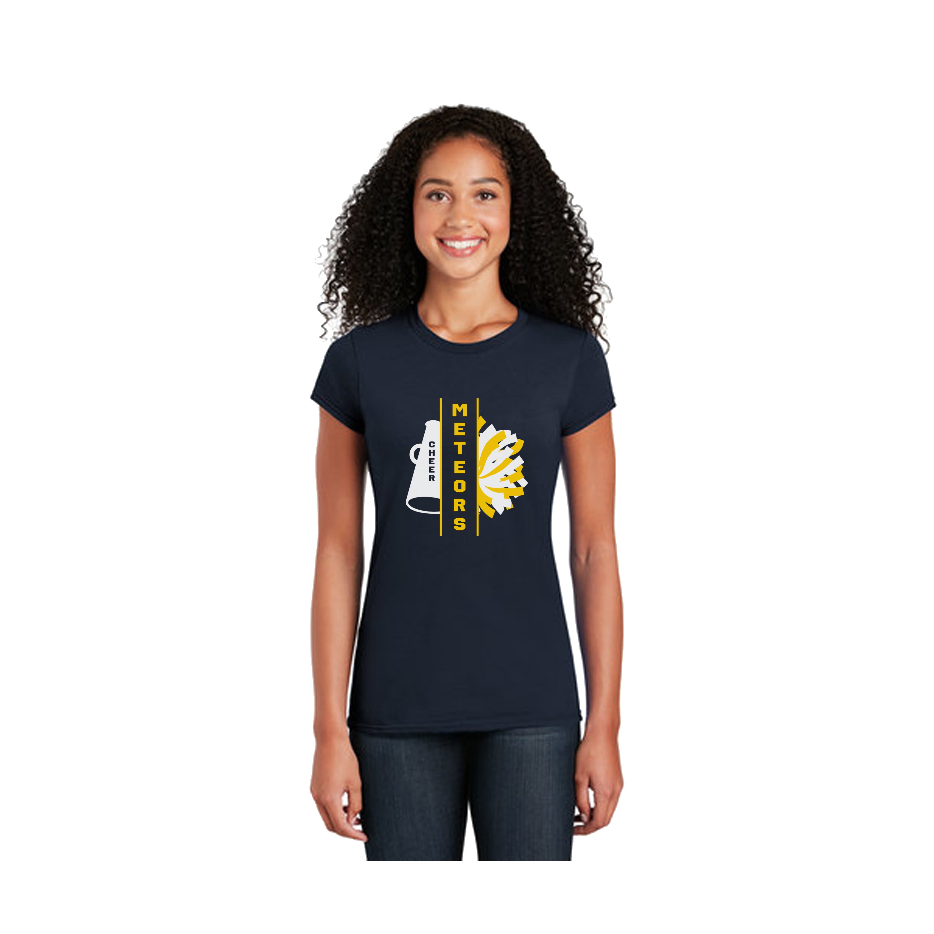 LADIES METEOR CHEER POM POM TEE