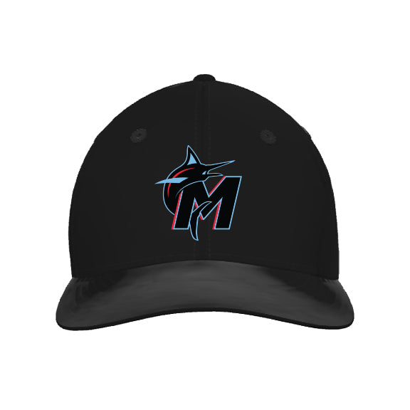 Marlins - Black MVP Fitted Hat (Team Hat)